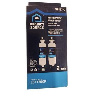 Project Source 3846779 Refrigerator Water Filter 2-Pack Fits LG LT700P New